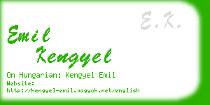 emil kengyel business card